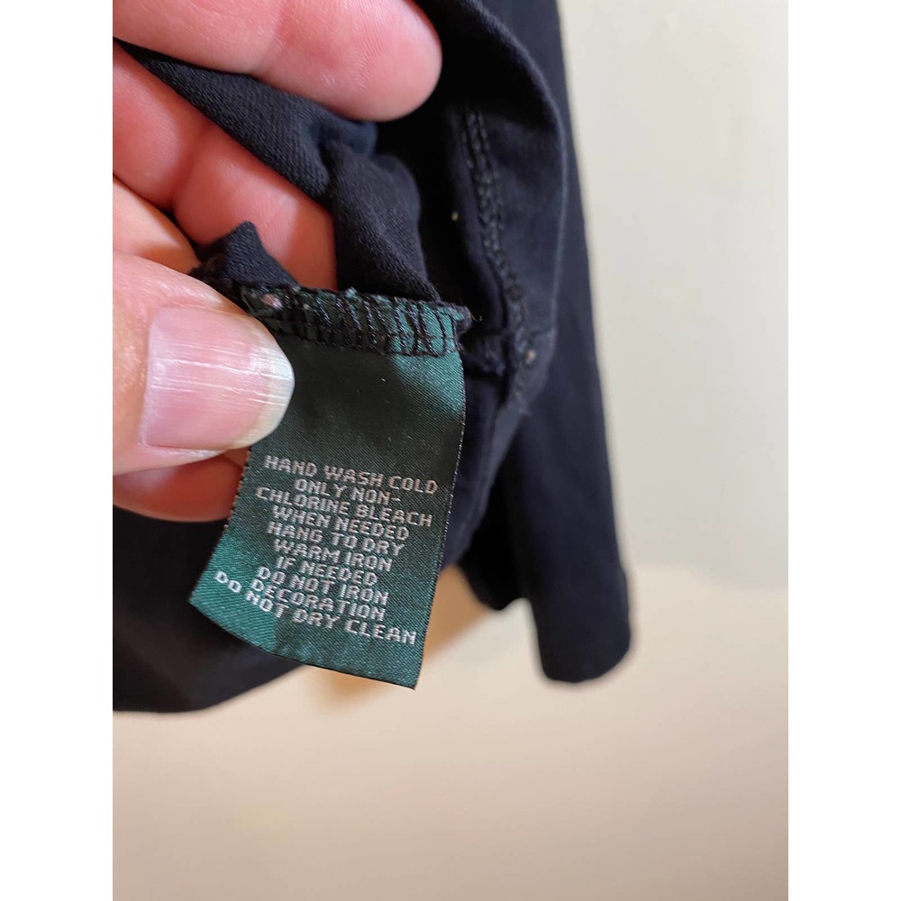 Lauren Jeans CO. Ralph Lauren Tee Black Size P/L - Picture 5 of 8